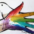 Una delle illustrazioni di Fuad a tema pace