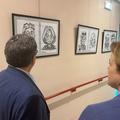 Sindaco a Casa Martelli per la mostra di caricature con la Direttrice Barbara Prota