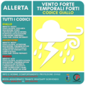 Temporale-vento GIALLO